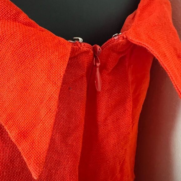 Elegant Burnt Orange One-Shoulder Dress - Picture 2 of 3